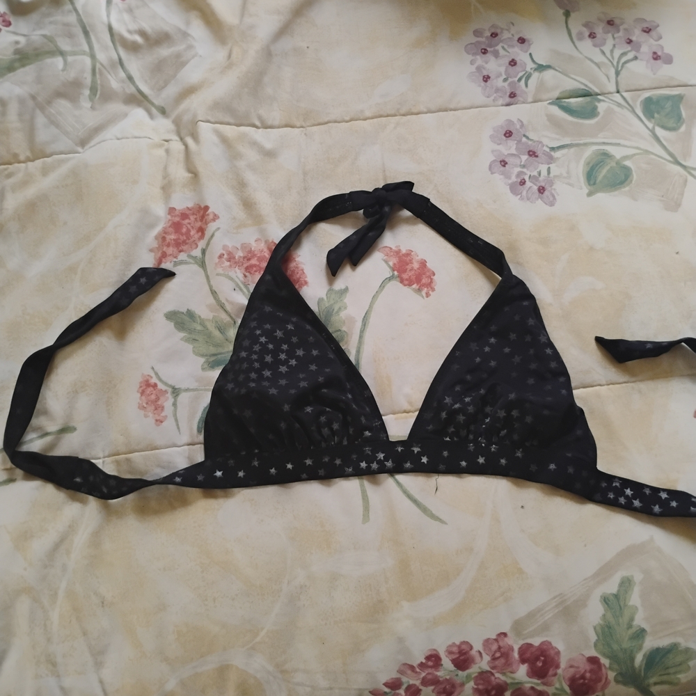 Source Unknown Black Star Bikini Top